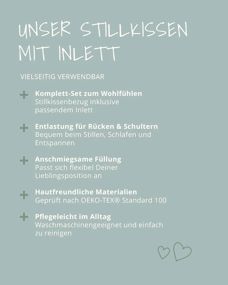 Stillkissen mit Inlett Waffelpiqué Blau