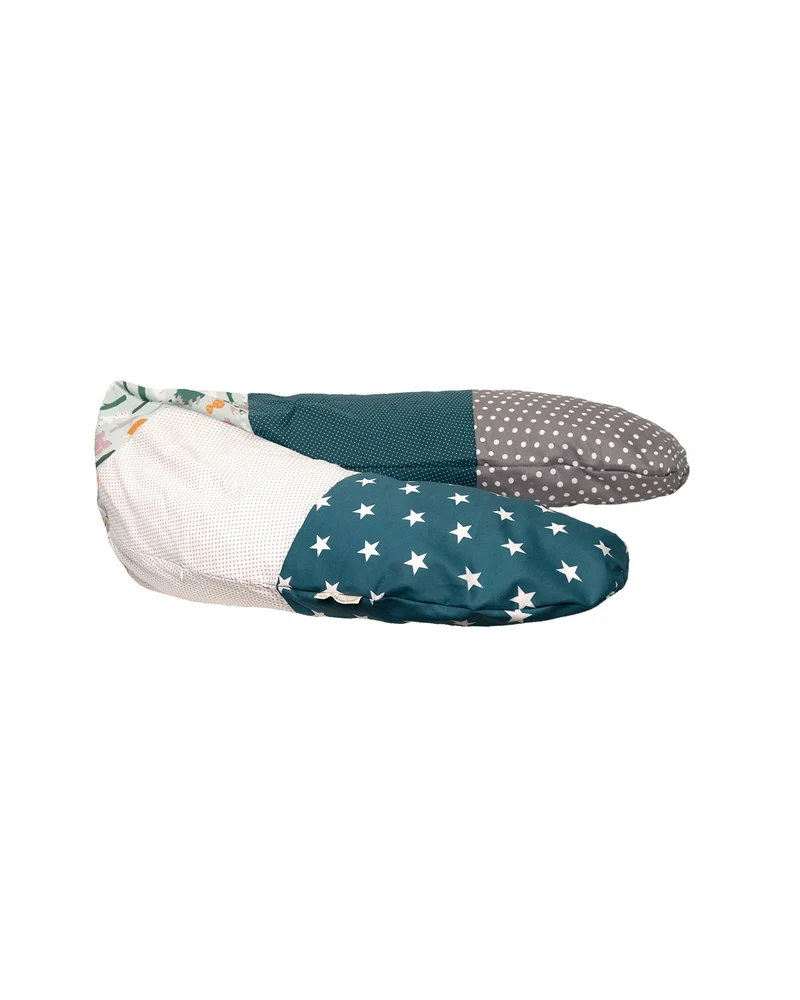Stillkissen mit Inlett Waldtiere Petrol