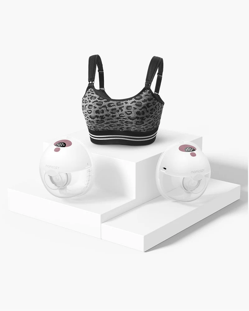 M5 Smart BH Bundle: Zwei M5 Smart kabellose, freihändige Milchpumpe und 4-in-1 Pump-BH (YN12)