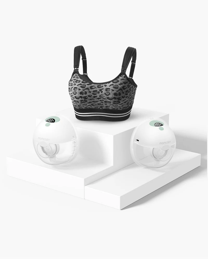 M5 Smart BH Bundle: Zwei M5 Smart kabellose, freihändige Milchpumpe und 4-in-1 Pump-BH (YN12)