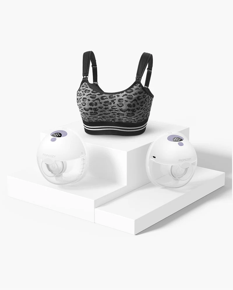 M5 Smart BH Bundle: Zwei M5 Smart kabellose, freihändige Milchpumpe und 4-in-1 Pump-BH (YN12)