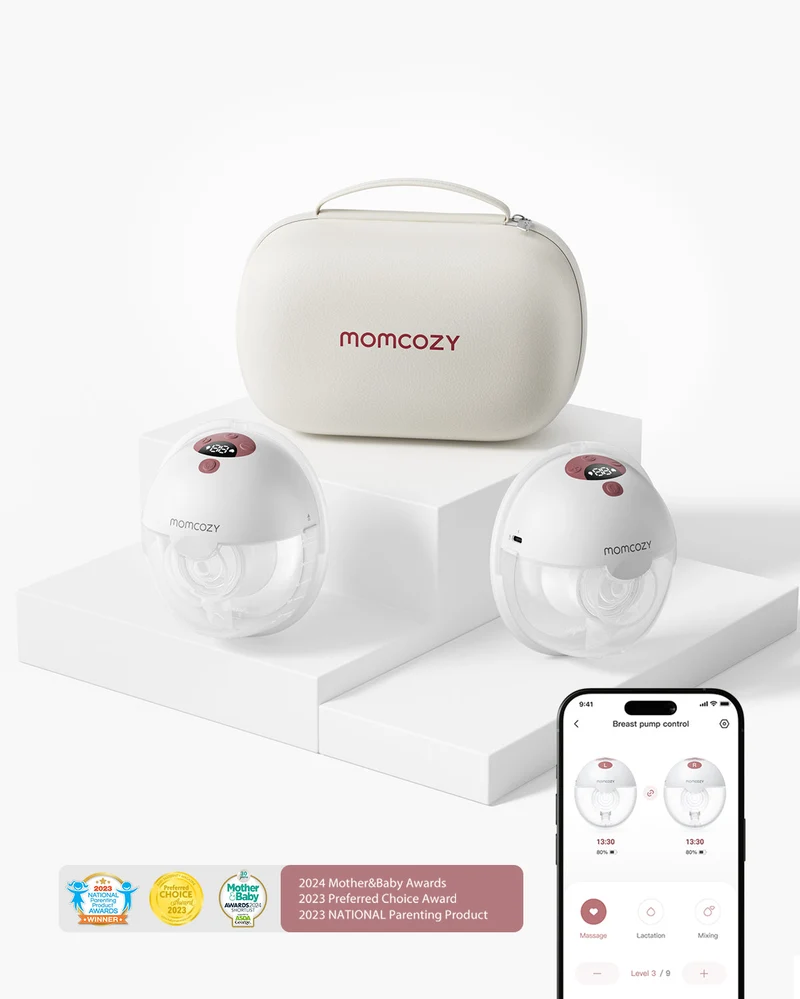 M5 Smart BH Bundle: Zwei M5 Smart kabellose, freihändige Milchpumpe und 4-in-1 Pump-BH (YN12)
