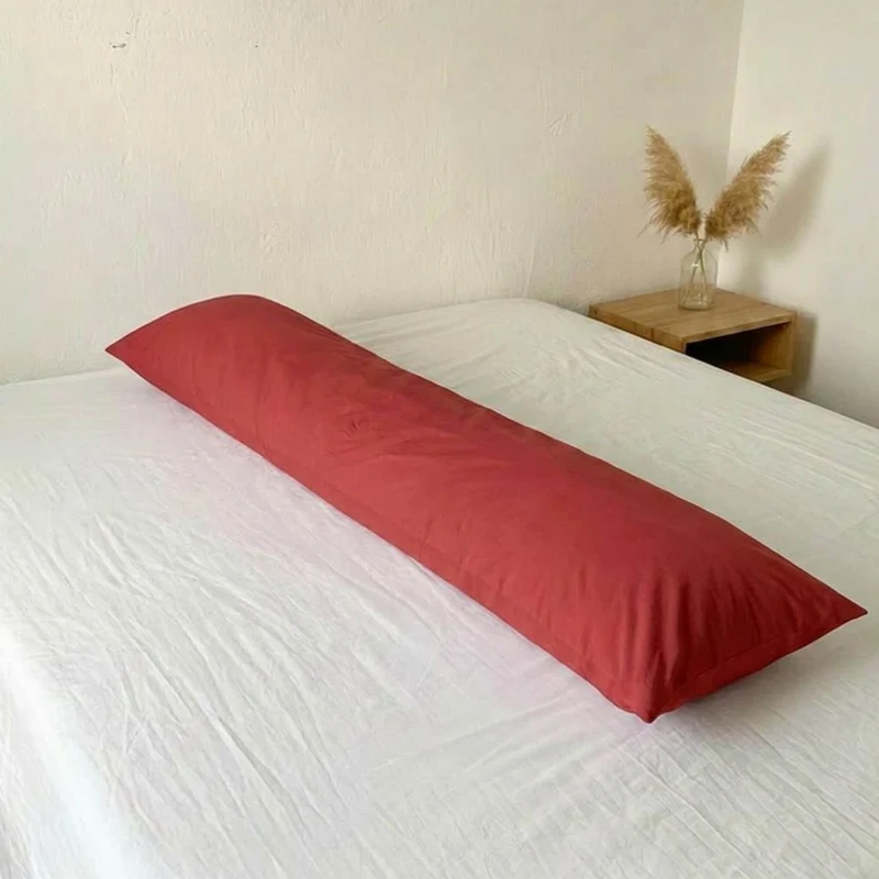 Seitenschläferkissen Bezug 160x35 cm – Edler Mako Satin