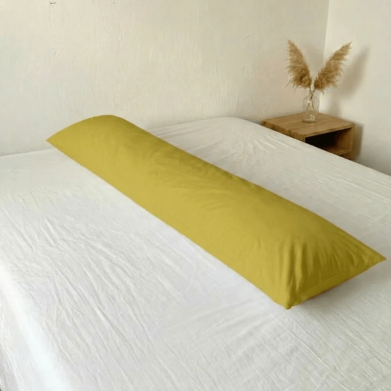 Seitenschläferkissen Bezug 160x35 cm – Edler Mako Satin