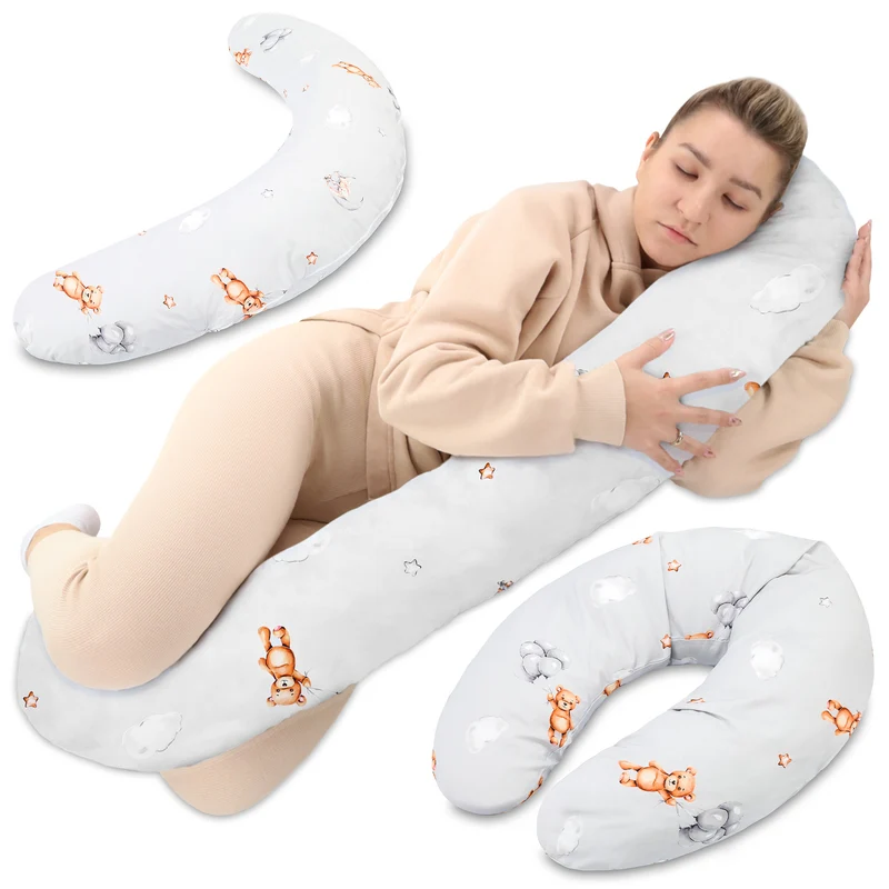 Stillkissen XXL Schwangerschaftskissen 190 cm - Pregnancy Pillow Body Pillow Seitenschläferkissen Schlafkissen Lagerungskissen Kissen mit Bezug