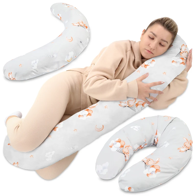 Stillkissen XXL Schwangerschaftskissen 190 cm - Pregnancy Pillow Body Pillow Seitenschläferkissen Schlafkissen Lagerungskissen Kissen mit Bezug