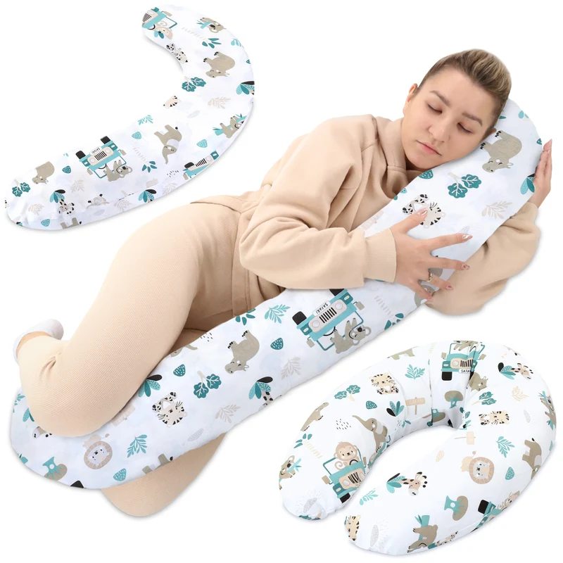Stillkissen XXL Schwangerschaftskissen 190 cm - Pregnancy Pillow Body Pillow Seitenschläferkissen Schlafkissen Lagerungskissen Kissen mit Bezug