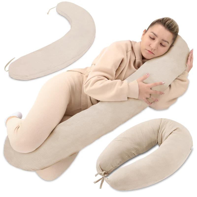 Stillkissen XXL Schwangerschaftskissen 190 cm - Pregnancy Pillow Body Pillow Seitenschläferkissen Schlafkissen Lagerungskissen Kissen mit Bezug
