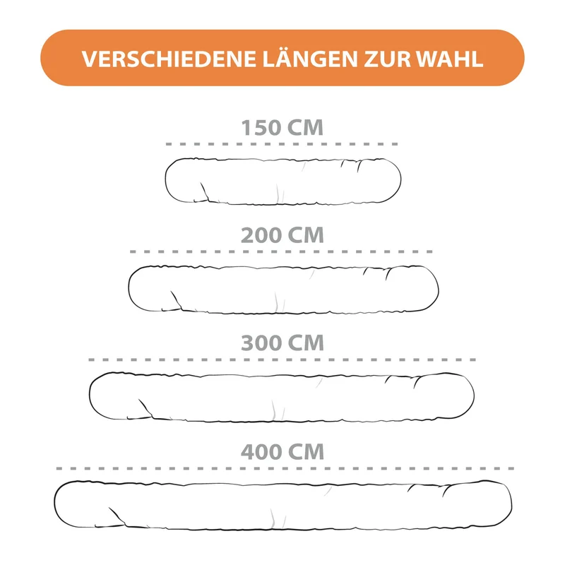Bettschlange Seitenschläferkissen Body Pillow - Kopfkissen lang Bettrolle Schlafkissen Nackenrolle