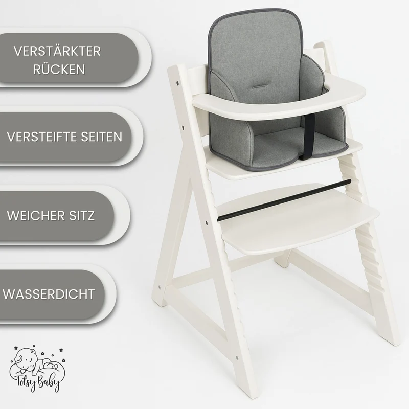 Sitzverkleinerer für Hochstuhl Baby Sitzkissen Stuhl 35x30x17 cm- Kinder Sitzauflage für Hauck und Stokke Kinderhochstuhl High Chair Cover für Kinderstuhl Babystuhl und Hochstühle
