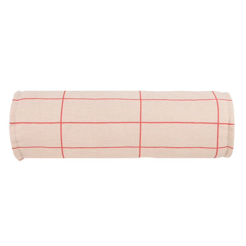 Nobodinoz Kissen 'Vibes' Pink Red Grid