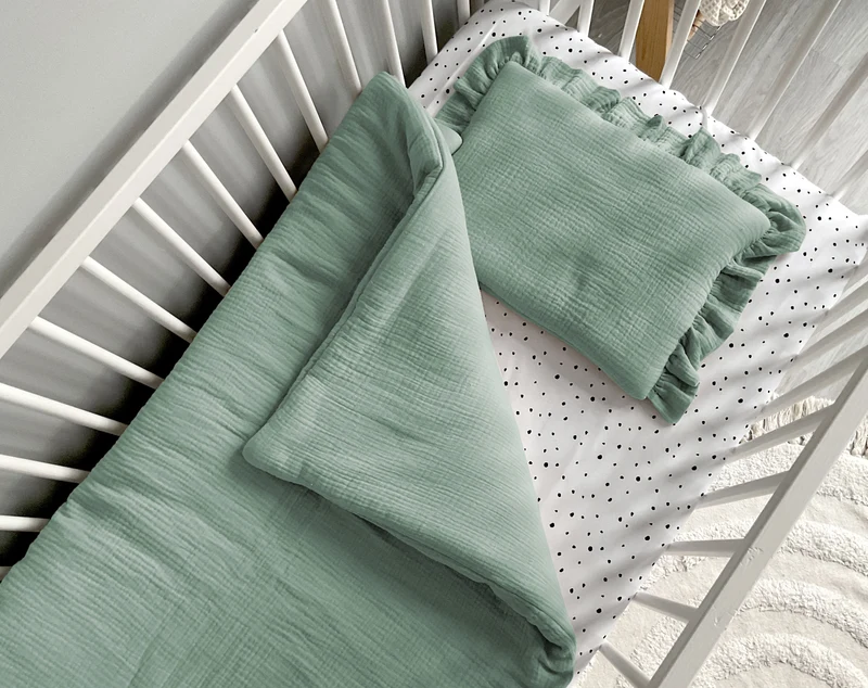Musslin baby blanket + pillow with name | Bay