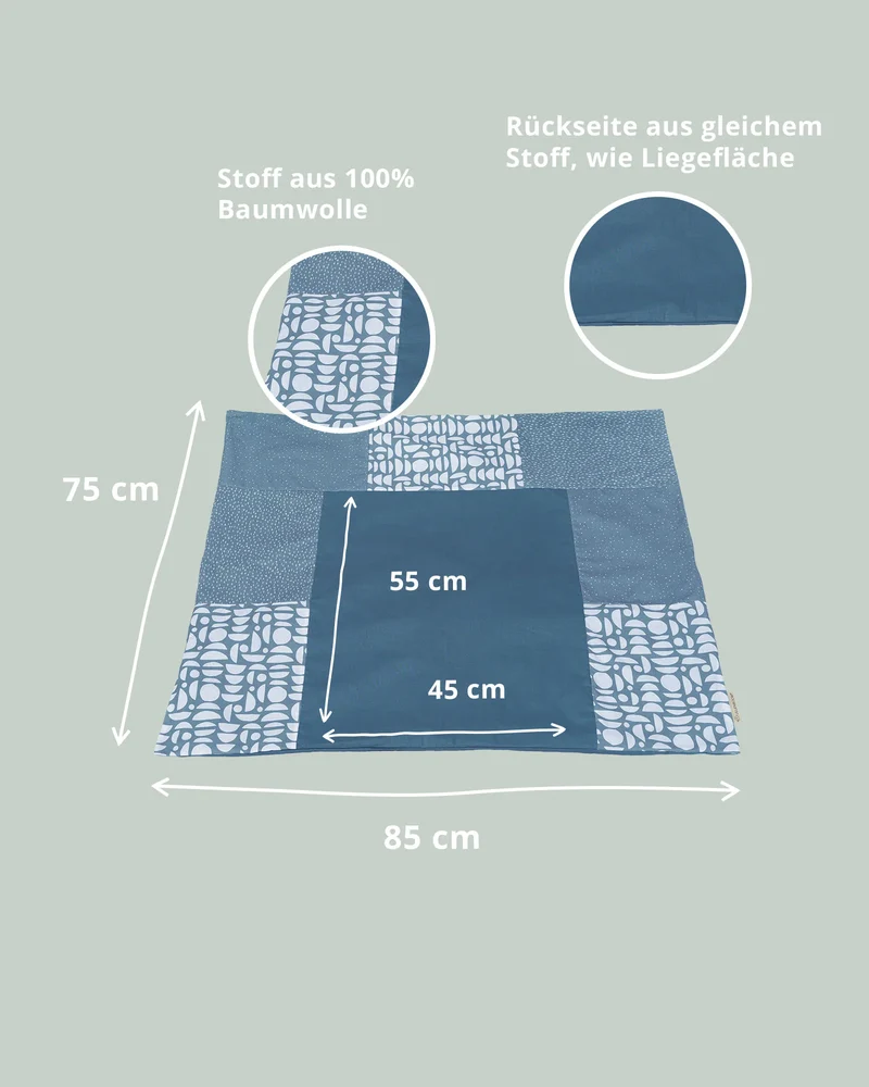 Wickelauflagen-Bezug Classic Blau