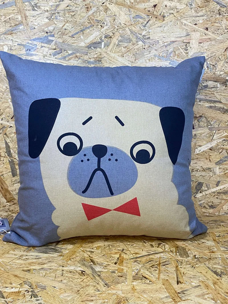Spira Kissenbezug Penny – Hunde Kissenhülle mit Pug