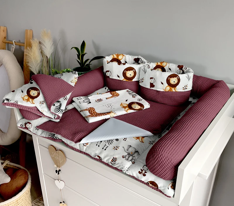Changing mat | set of 6 elements | ZOO and blueberry