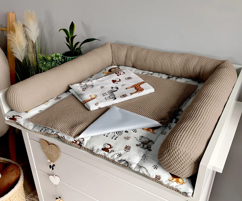 Changing mat | set of 6 elements | ZOO and brown