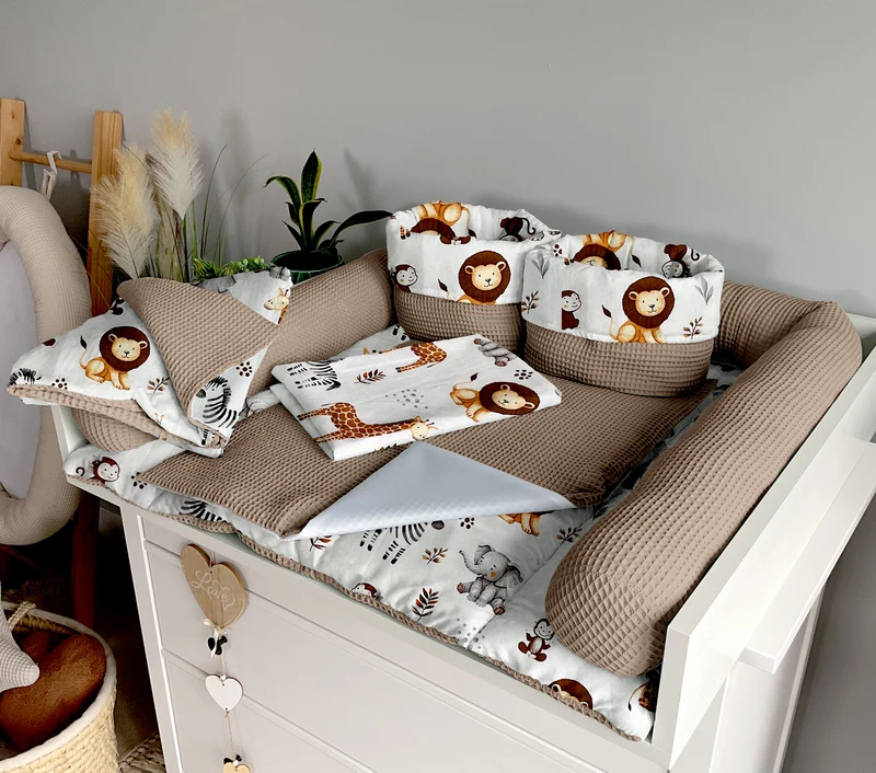 Changing mat | set of 6 elements | ZOO and brown