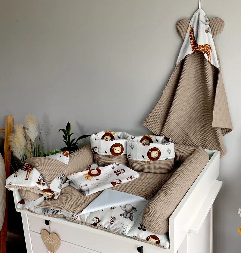 Changing mat | set of 6 elements | ZOO and brown