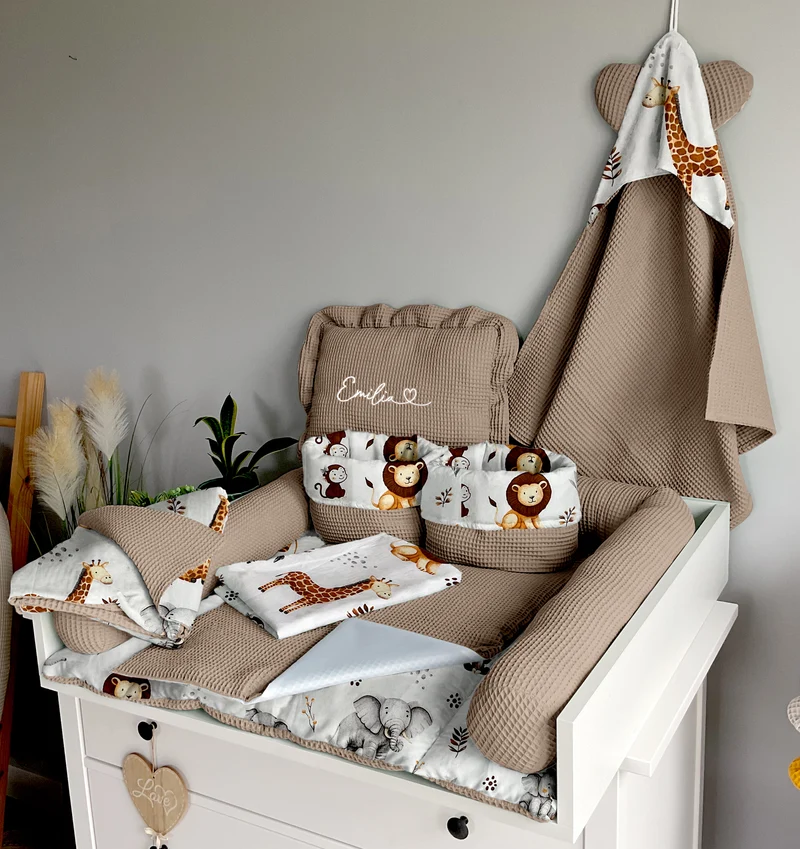 Changing mat | set of 6 elements | ZOO and brown