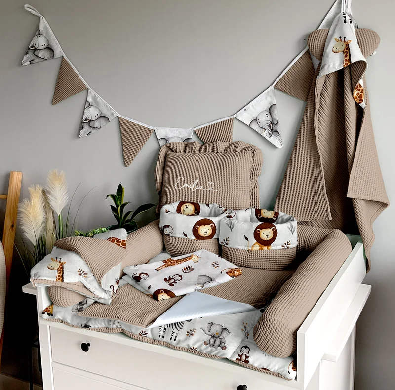 Changing mat | set of 6 elements | ZOO and brown