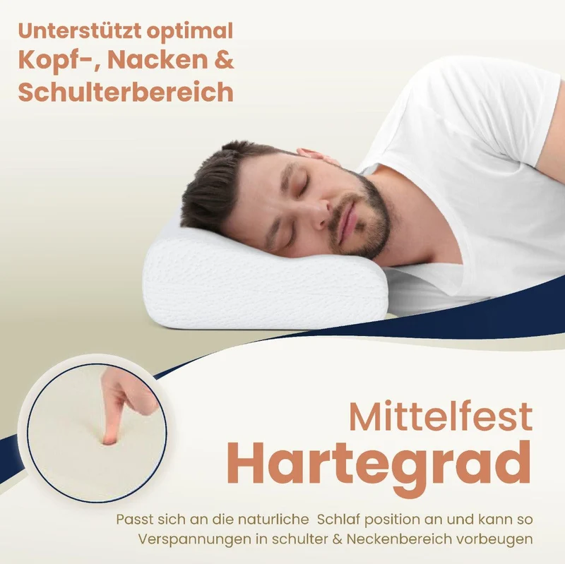 Thomsen Classic Pillow - Orthopädisches Schlafkissen aus Talalay Latex gegen Nackenschmerzen