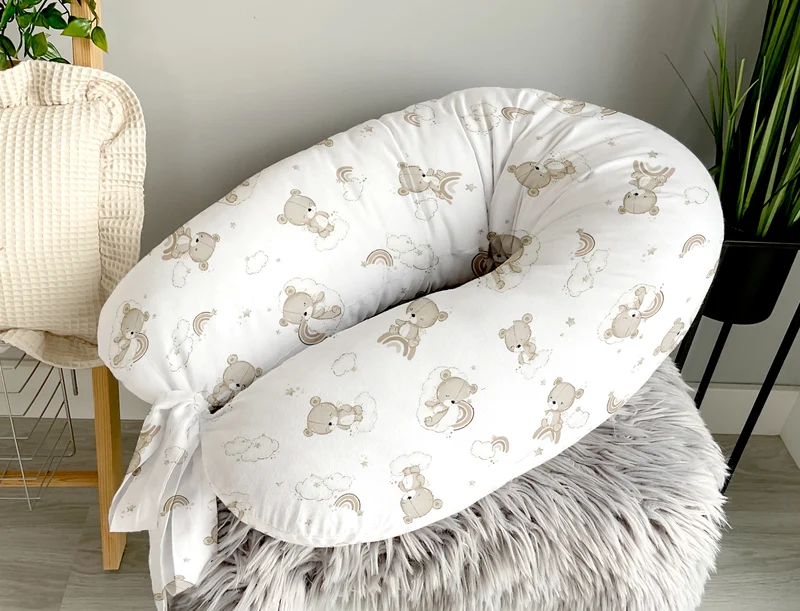 2-in-1 Nursing and Maternity Pillow for Feeding and Sleeping | Teddy bears