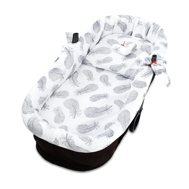 Stubenwagen Umrandung - Nestchen für Kinderwagen und Buggy Babybett Zubehör für Babywanne Einlage Kinderwagenzubehör
