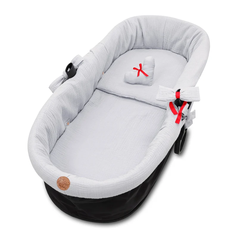 Stubenwagen Umrandung - Nestchen für Kinderwagen und Buggy Babybett Zubehör für Babywanne Einlage Kinderwagenzubehör