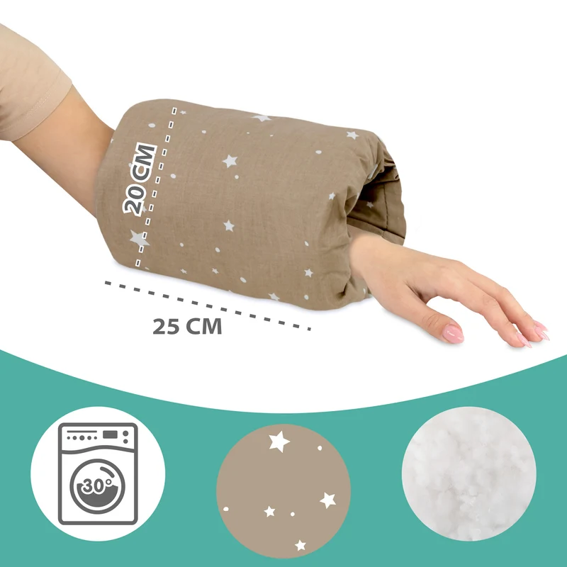 Stillkissen klein Breastfeeding und Nursing Pillow für unterwegs 25x20 cm - Stillmuff Armkissen und Lagerungskissen Baby Arm Still Kissen aus weicher Baumwolle