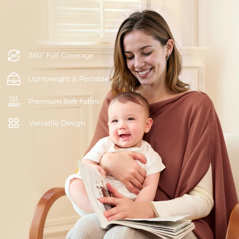 Momcozy Stilldecke – Weicher, atmungsaktiver und vielseitig verwendbarer Poncho