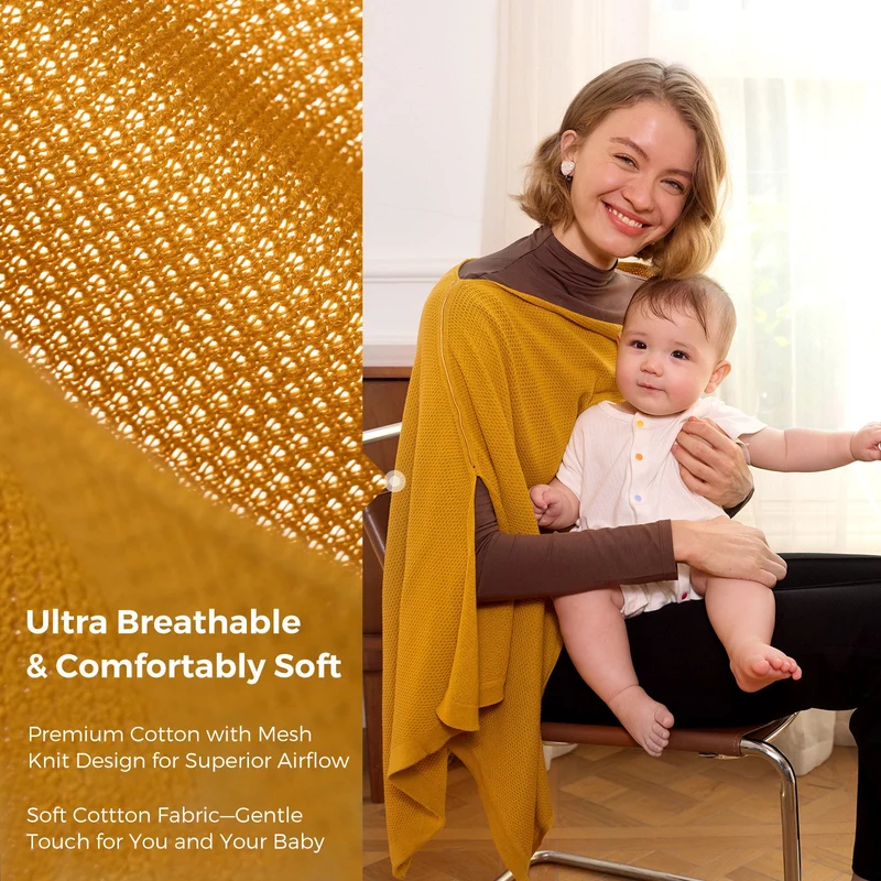 Momcozy Stilldecke – Weicher, atmungsaktiver und vielseitig verwendbarer Poncho