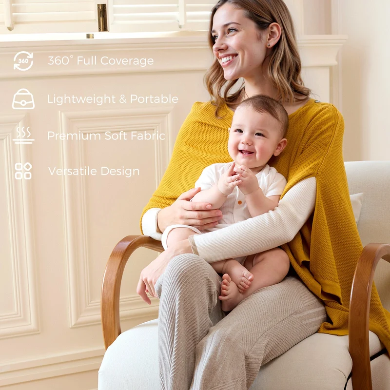 Momcozy Stilldecke – Weicher, atmungsaktiver und vielseitig verwendbarer Poncho