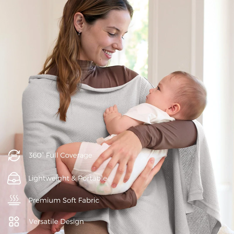 Momcozy Stilldecke – Weicher, atmungsaktiver und vielseitig verwendbarer Poncho