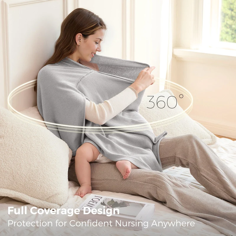 Momcozy Stilldecke – Weicher, atmungsaktiver und vielseitig verwendbarer Poncho