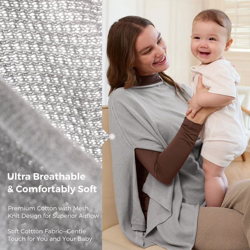 Momcozy Stilldecke – Weicher, atmungsaktiver und vielseitig verwendbarer Poncho