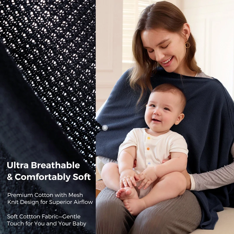 Momcozy Stilldecke – Weicher, atmungsaktiver und vielseitig verwendbarer Poncho