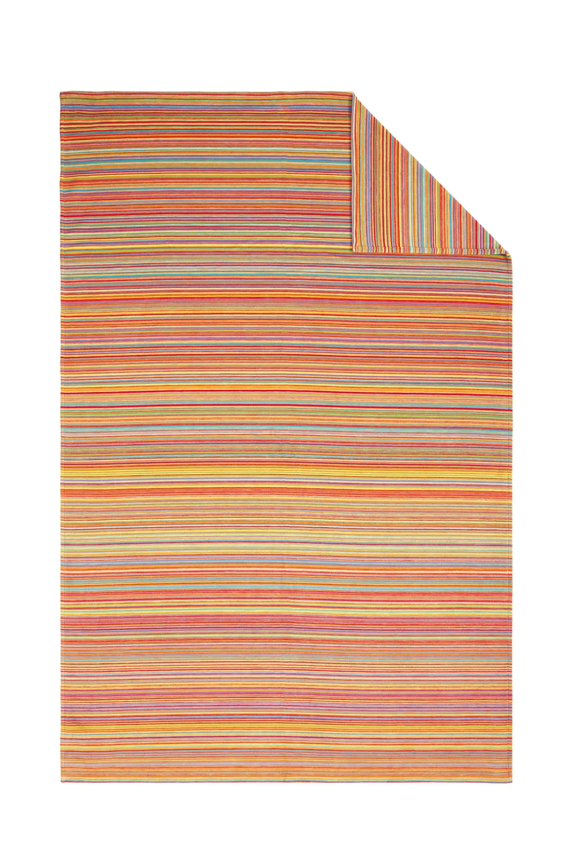 Bunt-gestreifte Wohndecke 140 x 200