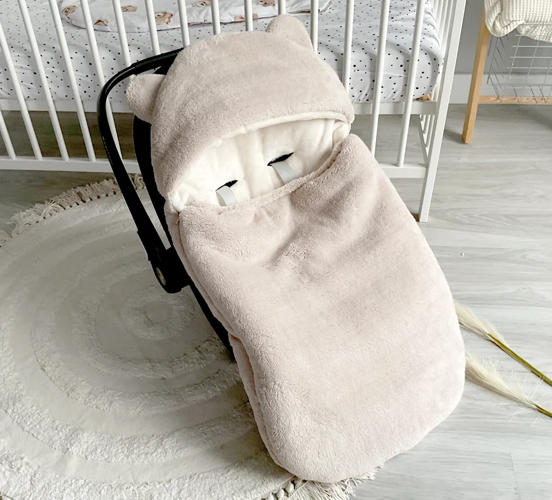 3-in-1 Teddy swaddle for car seat | Beige
