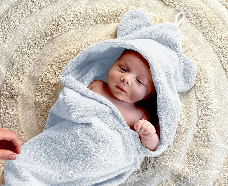 Baby towel 100% terry cotton | 75x75cm | Blue