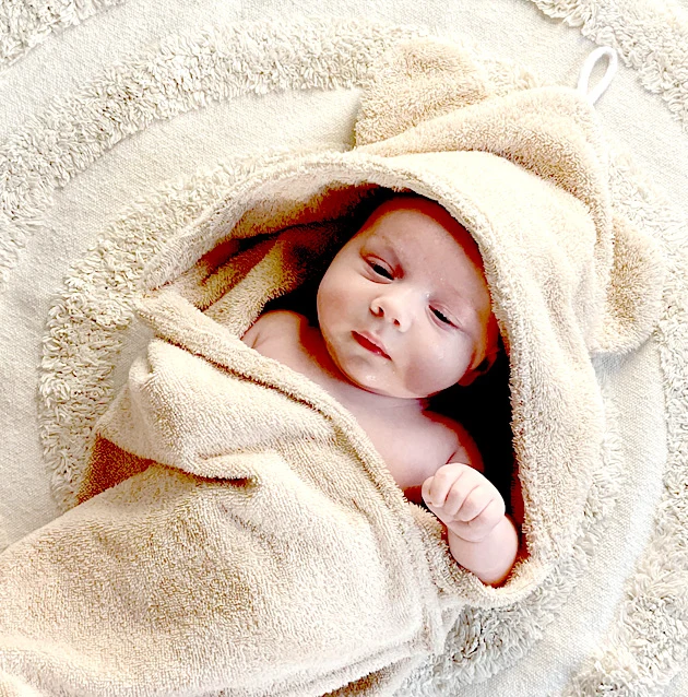Baby towel 100% terry cotton | 75x75cm | Light beige