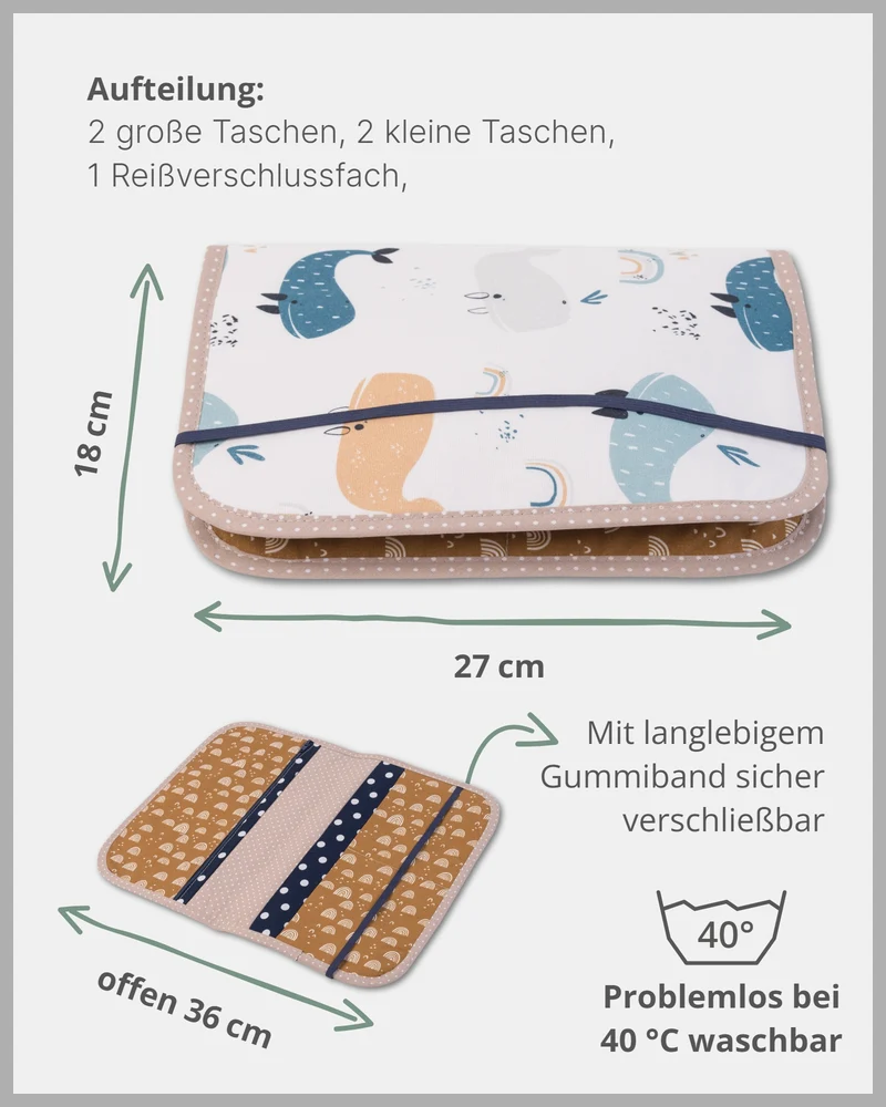 Windeltasche Wale