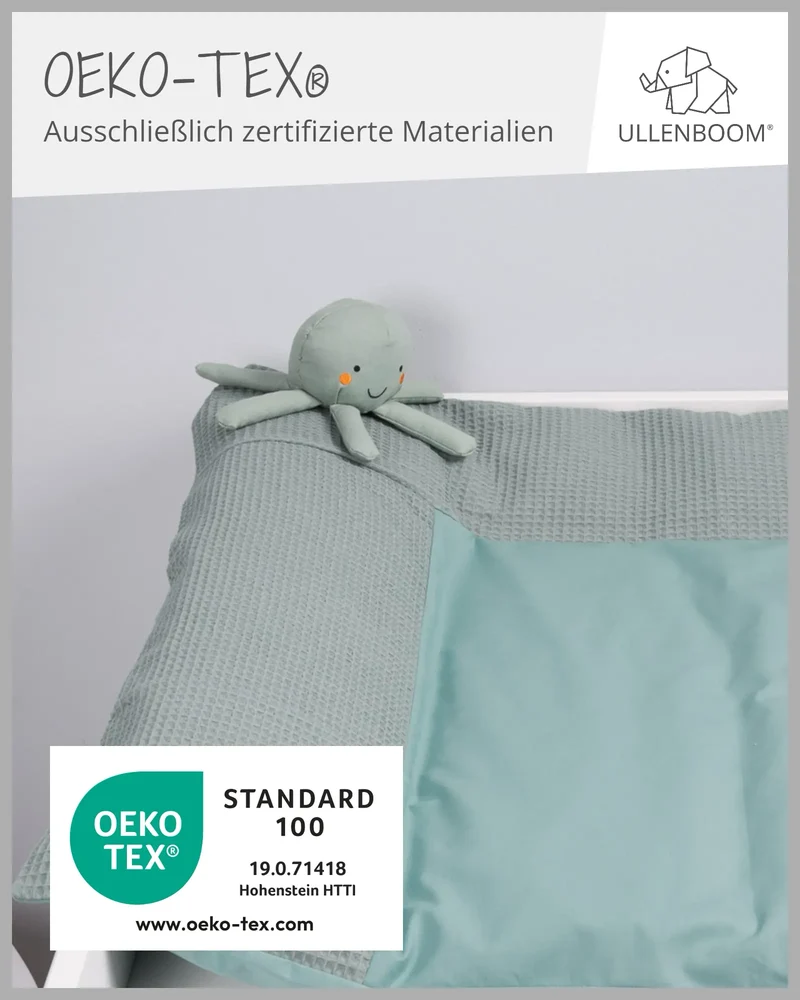 Wickelauflagen-Bezug Waffelpiqué Salbeigrün