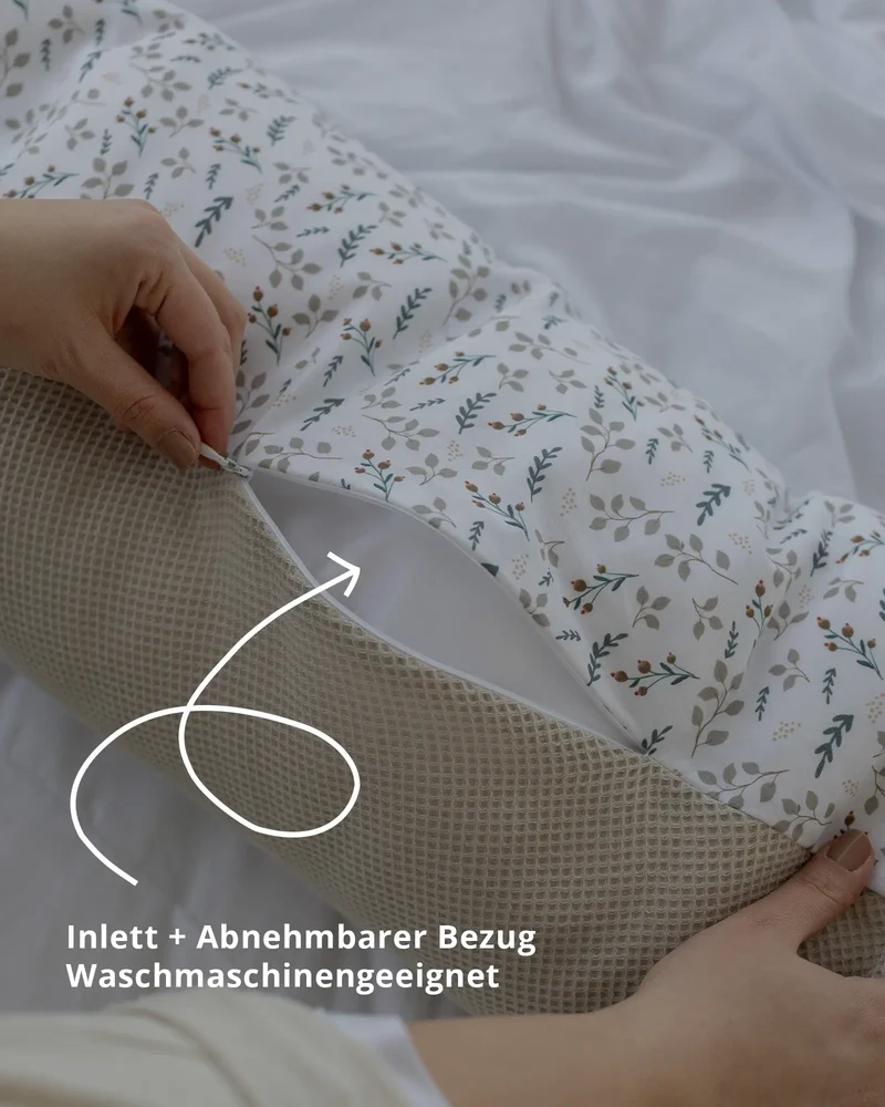 Stillkissen mit Inlett Cord Sand