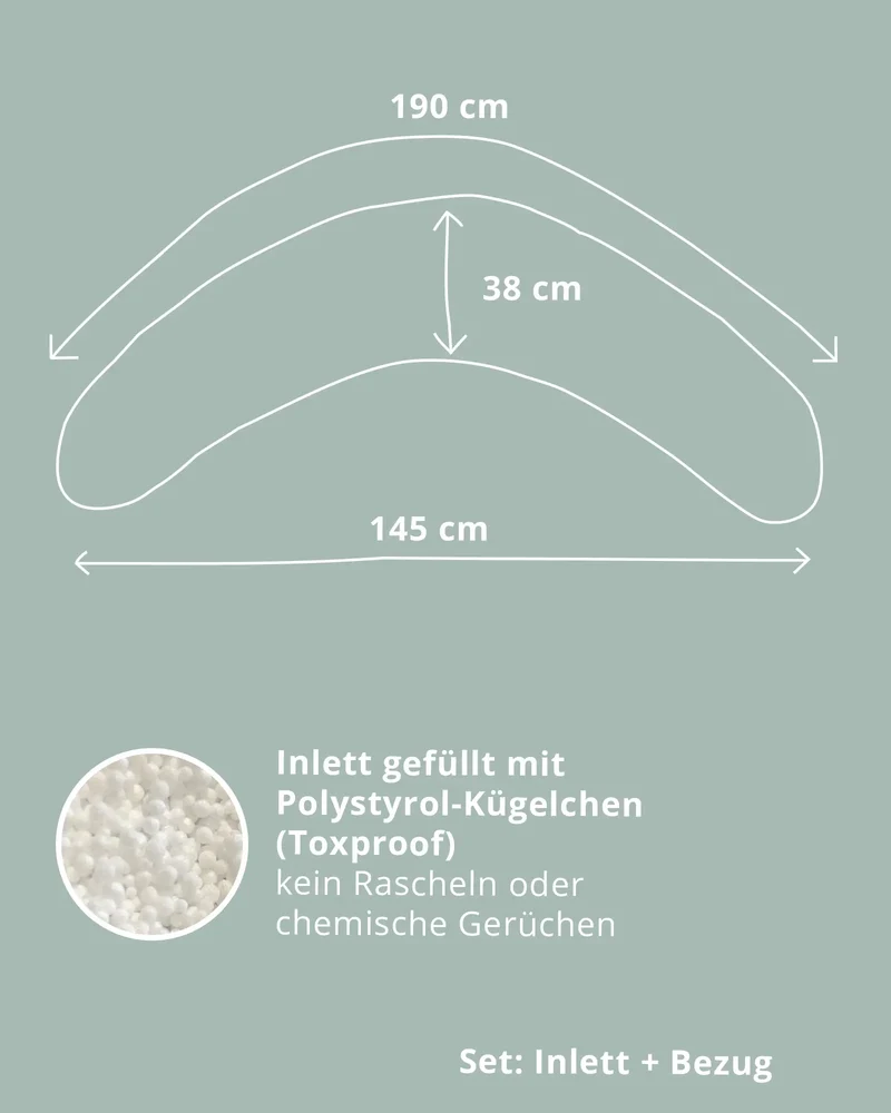 Stillkissen mit Inlett Cord Flieder