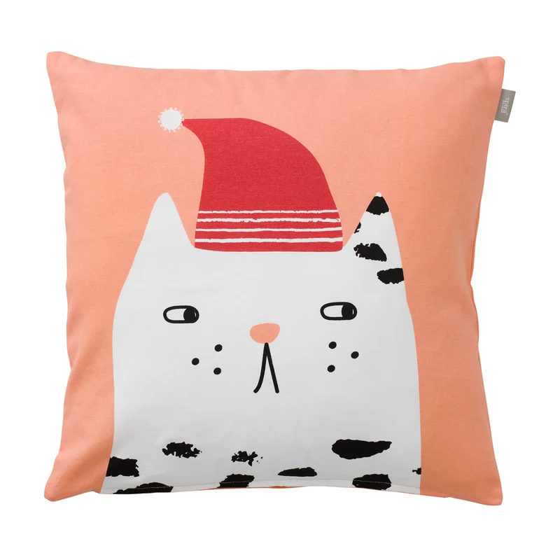 Spira Kissenbezug Nisse – 50 x 50 cm Kissenhülle Katze Winter