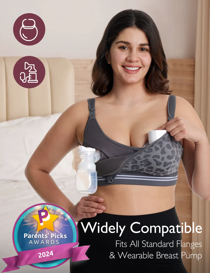 DEX 4-in-1 Freihändiger Abpump-BH – Nahtlos & Stretch