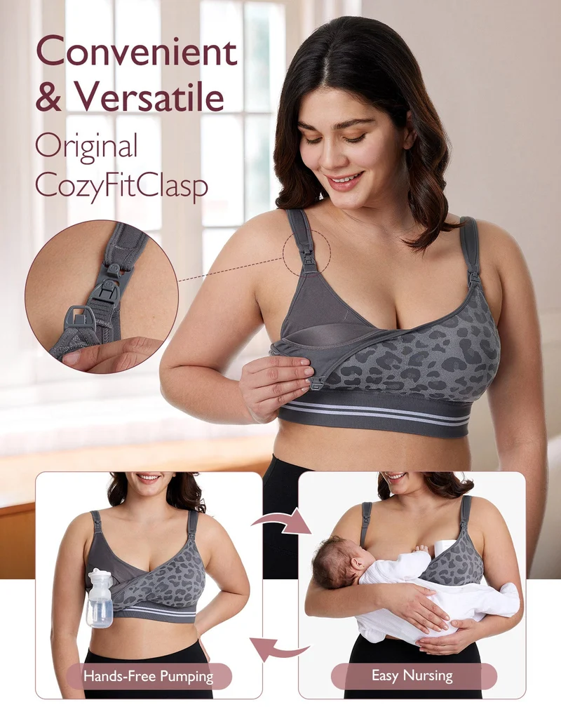 DEX 4-in-1 Freihändiger Abpump-BH – Nahtlos & Stretch