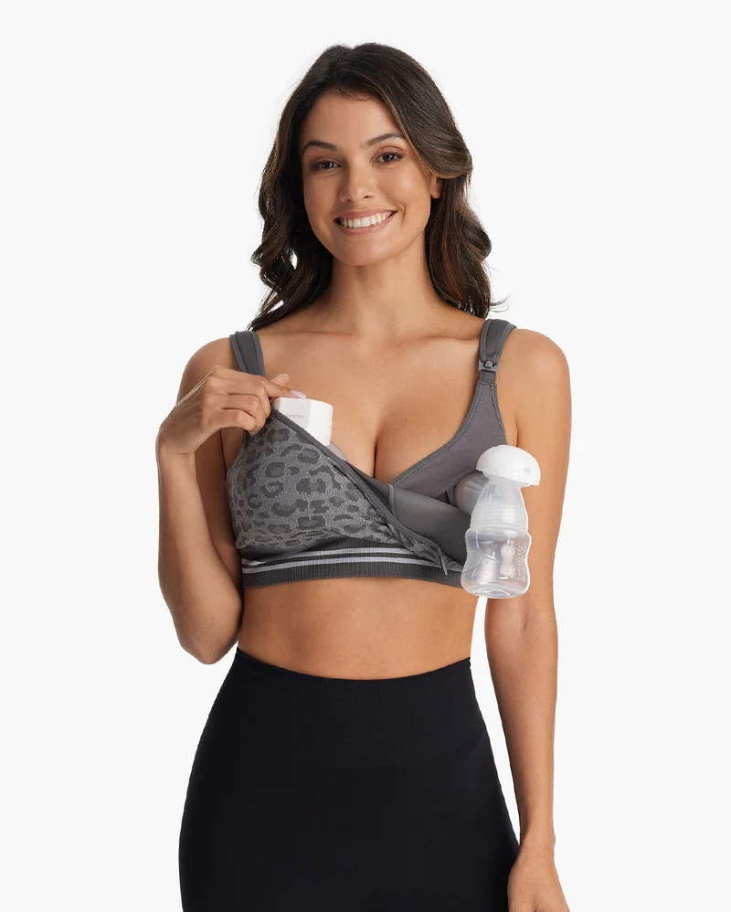 DEX 4-in-1 Freihändiger Abpump-BH – Nahtlos & Stretch