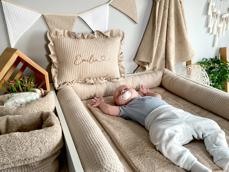 Changing mat with snaps | Old Beige Frotte