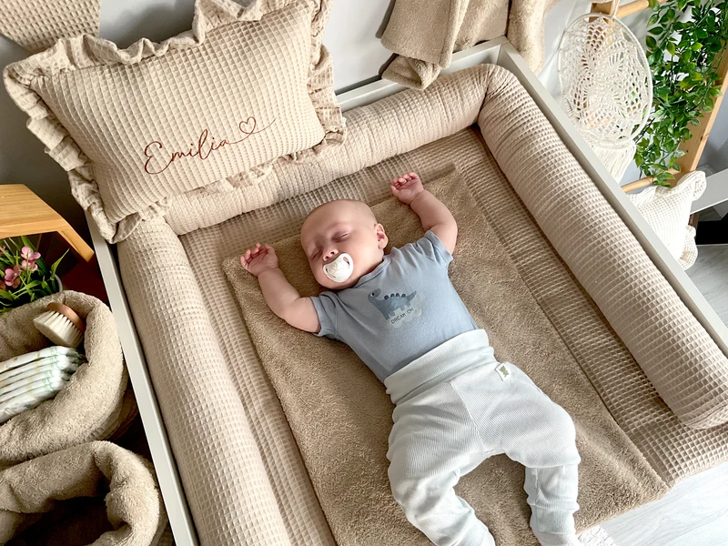 Changing mat with snaps | Old Beige Frotte